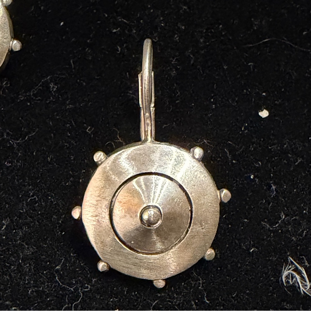 Lisa Jenks 925 Sterling Silver Circular hanging  Earrings -